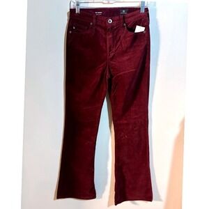 AG Adriano Goldschmied Women's Flare Jeans in Rich Burgundy